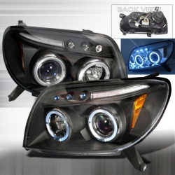 2003-2006 Toyota 4Runner Projector Headlight Black - 1 Pair