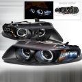 1997-2000 Dodge Avenger Halo LED Projector Headlight Black- 1 Pair